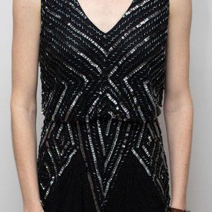 Adrianna Papell Black Sequin Dress